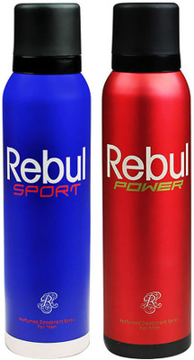 

Rebul Men Deodorant - Pack Of 2 (Sport & Power) By Deodorant Spray - For Men(300 ml, Pack of 2)