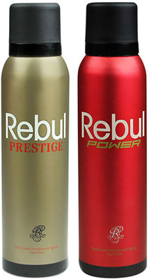 

Rebul Men Deodorant - Pack Of 2 (Prestige & Power) By Deodorant Spray - For Men(300 ml, Pack of 2)