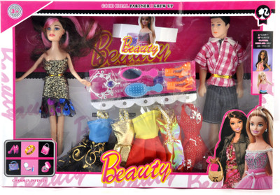 

Kidzfan Fashion Doll Barbie With Her Partner | Sandals, Comb, Accessories and Clothes | Best Gift For Birthday Girl(Multicolor)