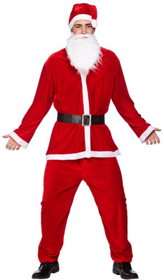 

RockPresent Santa Claus Dress/Costume for Men/Adults (20 and Above Years/Free Size) Santa Claus Dress for Christmas Elders Halloween Costume(XL)