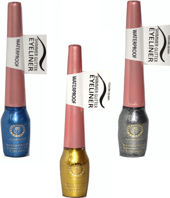 

Colors Queen Water Proof Shimmer Glitter Liner 10 g(Gold, Blue, Silver)