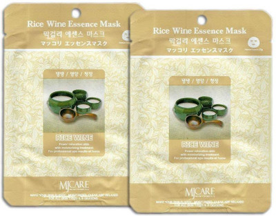 

MJ CARE Rice Wine Essence Mask for Glowing Skin -Skin Whitening Face Mask Pack of 2(10 g)