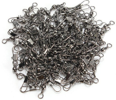

SBRMART Fishing Connector Solid Rings With Interlock Snap Bait Casting-100pcs Bait Casting, Fly Fishing Snap Swivel(Set of 1)
