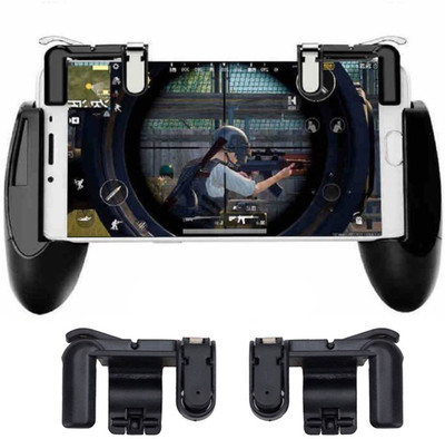 

KBOOM Pubg Gamepad & Trigger Joystick Fire Button Assist Tool Compatible with All Android Mobile Smartphones Sensitive Shoot/aim Buttons L1 R1 Trigger Mobile Game Controller Gaming Accessory Kit(Black, For Android, iOS)
