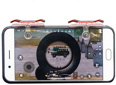 

BUY SURETY 1 Pair Left Right Phone Universal Pubg Hobbies Quick Shooting Button Control Game-pad Grip Holder Controller Metal Joystick PUBG-Sensitive Shoot and Aim Buttons L1R1 for PUBG/Knives Out/Rules of Survival, Fits for 4.5-6.5inch Android Phone/ione