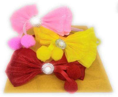 

Khubsurat Hair Band for Kids & Girls, Set of 3 Pcs of 3 Colors Hair Band, Head Band(Multicolor)