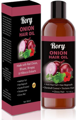 

Rory Onion Hair Oil With Essential Oils & Hair Regrowth Oil For Complete Hair Treatment and More Hair Oil(50 ml)