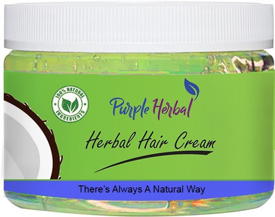 

Purple Herbal Hair Cream for Styling, Moisturising, Hair Care & Dandruff Control with Coconut Milk, Aloe Vera & Bhringraj Oil Hair Cream(250 g)