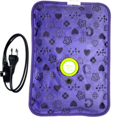 

CRETO Velvet Electric Heating Warm Bag for Body Pain Relief electric 1 L Hot Water Bag(Multicolor)