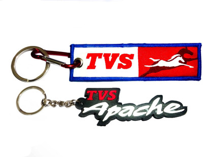 TVS Double Sided Apache RTR Cloth and Rubber keychain Key Chain