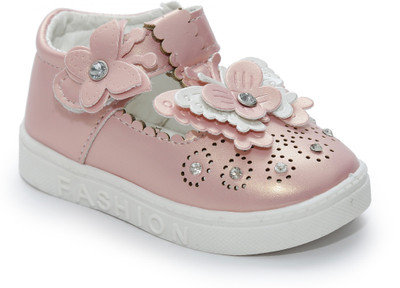 

skykids Girls Velcro Ballerinas(Pink