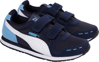 

Puma Boys & Girls Velcro Sneakers(Blue, Peacoat- white-little boy blue