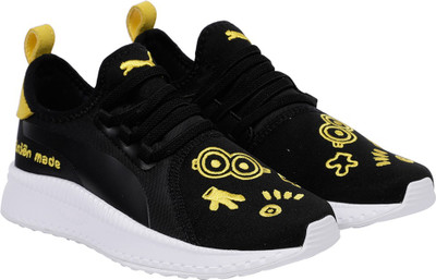 

Puma Boys & Girls Velcro Sneakers(Black, Black- white-minion yellow