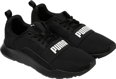 

Puma Boys & Girls Lace Sneakers(Black, Black- black- black