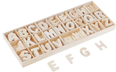 

Zahuu Wooden Cut English Letters For Learning(Beige)