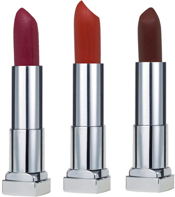 

KRAYONS SHEER MATTE LIPSTICK HOT AND BOLD SOFT CREAMY MATTE LIPSTICK, PERFECT GIFT FOR HER (SET OF 3)(SHOCKING PINK, ORANGE SPARK, BRICK TONE)