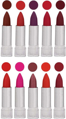 

firstzon™ Matte mini lipstick set of 10 multicolor(multicolor)