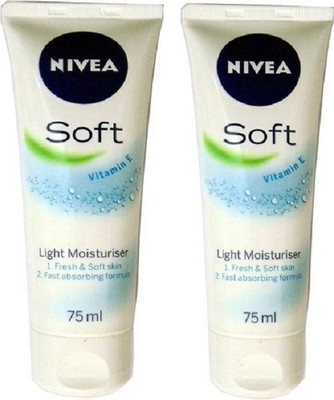 

Nivea SOFT LIGHT MOISTURISER VITAMIN E, Pack of 10 (75 ml)(75)