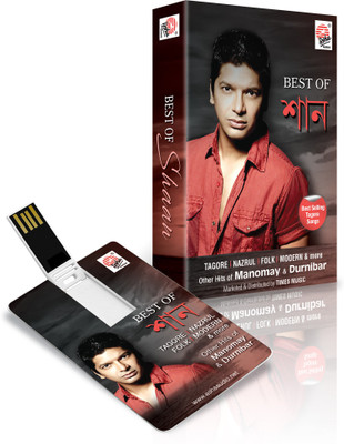 

Music Card BEST of SHAAN Pendrive Standard Edition(Bengali - Shaan, Manomay Bhattacharya, Rupankar & Durnibar.)