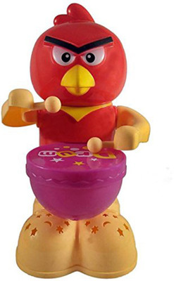 

R.V ENTERPRISES MUSICAL AND FUNNY LOVELY BIRD DRUM TOY WITH FLASHING FOR KIDS(Red)