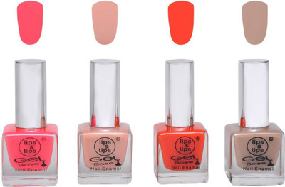 

Lips & Tips Premium Collection Exclusive Nail Paints -Neon Pink, Nude skin, Tangerine, Coffee Nude (Pack of 4) Neon Pink, Nude skin, Tangerine, Coffee Nude(Pack of 4)