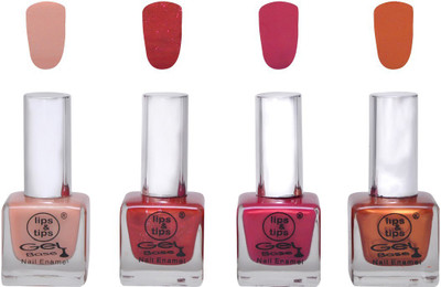 

Lips & Tips Premium Collection Exclusive Nail Paints -Nude skin, Dusky Orange, Berry Sexy, Burnt Orange (Pack of 4) Nude skin, Dusky Orange, Berry Sexy, Burnt Orange(Pack of 4)