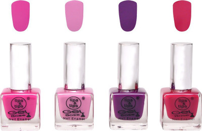 

Lips & Tips Premium Collection Nail polish - Combo set of 4 Exclusive Nail Enamels - Magnetic Magenta, Lilac Nude, Deep purple, Dark Plum ( Pack of 4 ) Multi(Pack of 4)