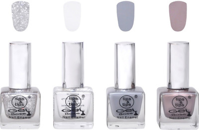 

Lips & Tips Premium Collection Nail polish - Combo set of 4 Exclusive Nail Enamels - Silver Star, Base Coat, Ash Grey, Midnight Taupe ( Pack of 4 ) Multi(Pack of 4)