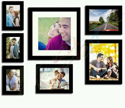 

Heritagecrafts MDF Photo Frame(Black, 7 Photos)