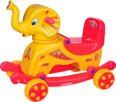 

Babyjoys Musical baby Elephant Rider Red & Yellow (Appu Raja)(Yellow)