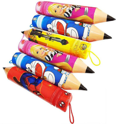 

Johnnie Boy pencil box cartoon character Art Plastic Pencil Boxes(Set of 6, Multicolor)