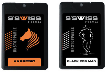 S'SWISS Combo of BLACK FOR MAN + AXPRESSIO Perfume - 40 ml(For Men)