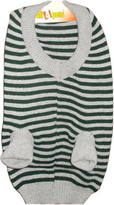 

all4pets Sweater for Dog(Green, Grey