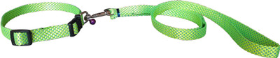 

W9 Designer Nylon Leash and Adjustable Collar Set for Puppy- for Tracking, Patrolling, Walking, and Training -Length- 46 inches, Width-0.6 inch 116 cm Dog Strap Leash(Green)