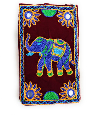 

SUVASANA 4021_kutch_hathipouch_maroon Mobile Pouch(Multicolor)