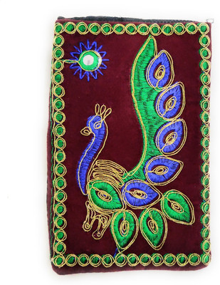 

SUVASANA 4022_velvetpouch_maroon Mobile Pouch(Multicolor)