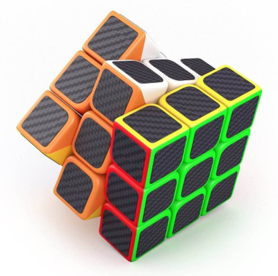 

signomark 3 x 3 x 3 High Speed Carbon Fiber Sticker Neon Colors Magic Rubik Cube(49 Pieces)