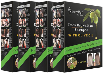 

Swarzstar Dark Brown Hair Shampoo With Olive Oil and herbal shampoo(500 ml)