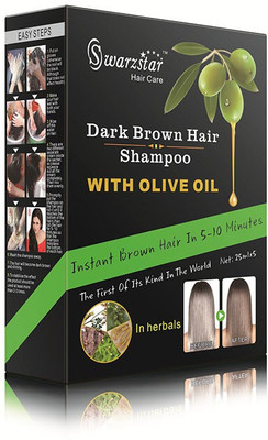 

Swarzstar Dark Brown Hair Shampoo With Olive Oil and herbal shampoo(120 ml)