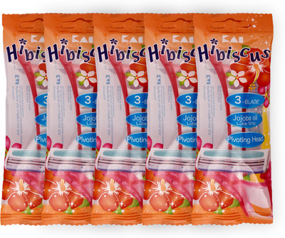 

Kai Hibiscus 3 Blade Razor for Women (5 Razors)(Pack of 5)