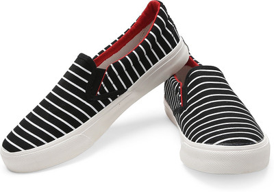 

Pure Play PPLW-12101-Streakos Slip On Sneakers For Women(Multicolor, Black
