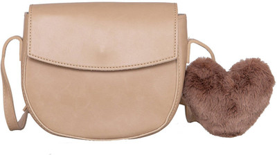 

peaubella Girls Casual Khaki Synthetic Leather Sling Bag