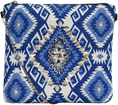 

Anekaant Women Casual Blue Cotton, Polyester Sling Bag