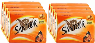 

SANTOOR SANDAL & TURMARIC SOAP combo(100 g, Pack of 8)