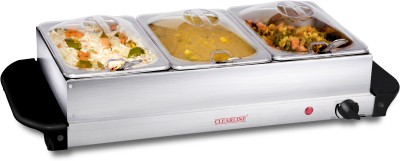 

Clearline 3 PAN FOOD WARMER AND BUFFET SERVER Stainless Steel Steamer(1.5 L)
