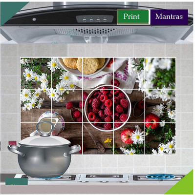 Asmi Collections 90 cm Fruits Strawberry Removable Sticker(Pack of 1)