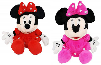 

CREATIVEVILLA CUTE STUFFED COMBO PINK MINNIE MOUSE & RED MINNIE MOUSE SOFT TOY CVST1010210103 - 30 cm(Multicolor)