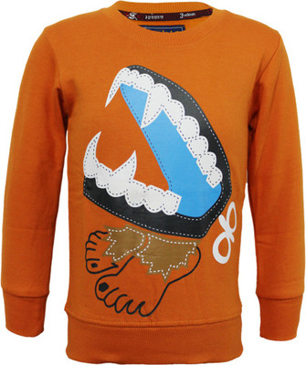 

Kothari Full Sleeve Printed Boys Sweatshirt, Peach