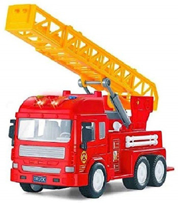 

M-Alive Fire Fighter Zing-Zing Friction toy truck Light Misic and Sound Toy Trucks Ultimate fun for growing Kids(Multicolor)