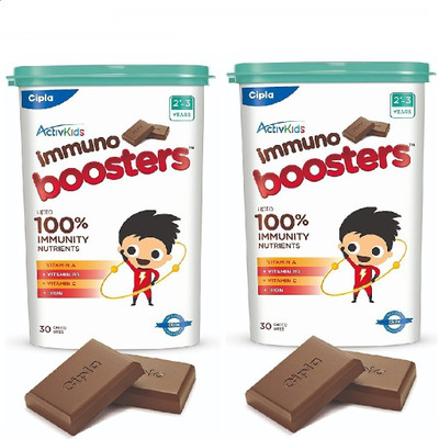 

Cipla Activkids Immuno Booster 2-3 (Pack of 2)(30 No)